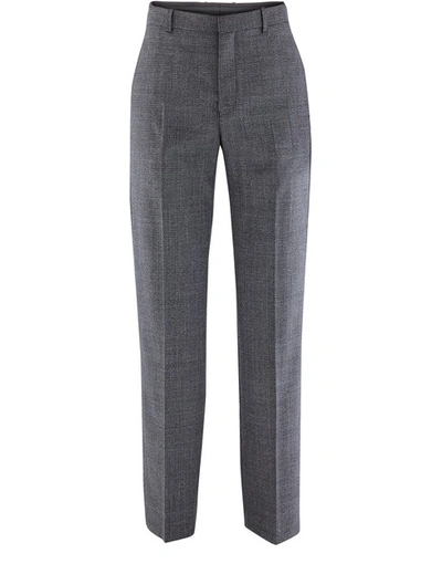 Shop Balenciaga Prince Of Wales Check Trousers In Black Grey