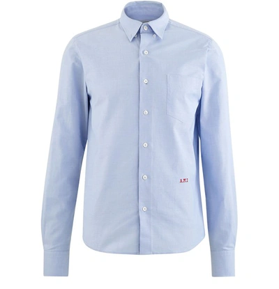 Shop Ami Alexandre Mattiussi Shirt In Light Blue