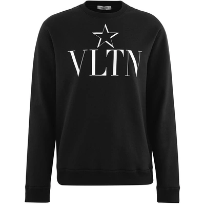 Shop Valentino Vltn Star Sweatshirt In Black