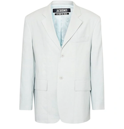 Shop Jacquemus Suit Jacket In Light Grey