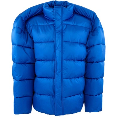 Shop Balenciaga Down Jacket In Sapphire Blue