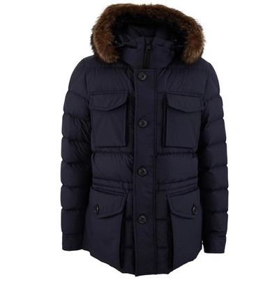 Shop Moncler Augert Winter Jacket In Navy