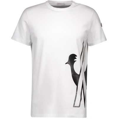 Shop Moncler Maglia Big Logo T-shirt In White