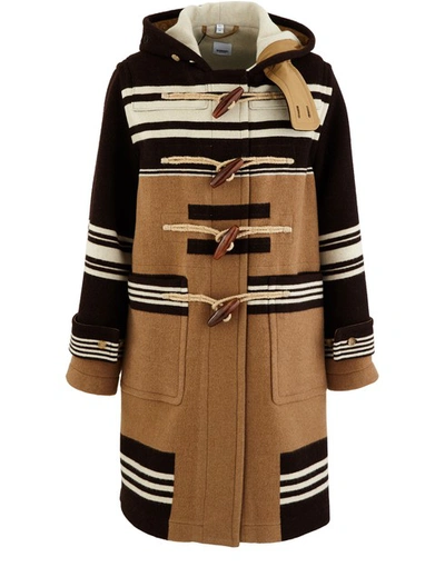 Shop Burberry Woollen Coat In Camel