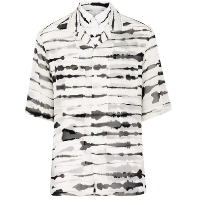 Shop Burberry Printed Short Sleeves Shirt In Monochrome