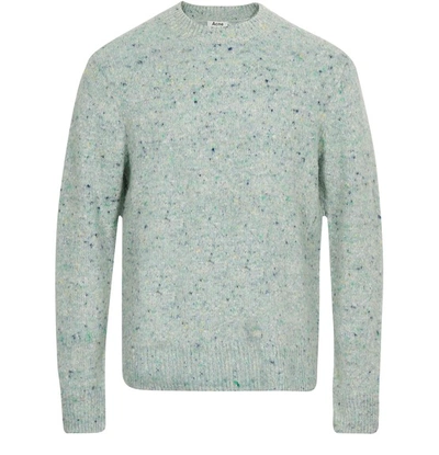 Shop Acne Studios Sweater In Pastel Green Melange