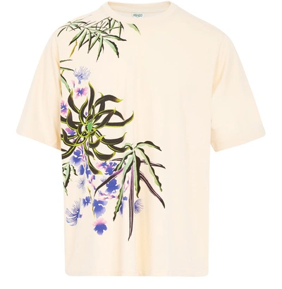 Shop Kenzo Sea Lily T-shirt In Ecru