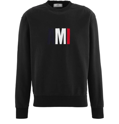 Shop Ami Alexandre Mattiussi Big Ami Cotton Sweatshirt In Noir