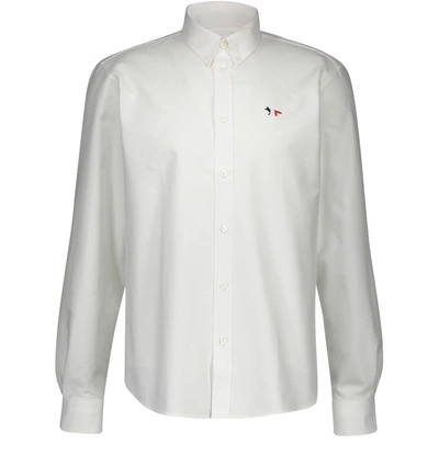 Shop Maison Kitsuné Fox Oxford Shirt In White