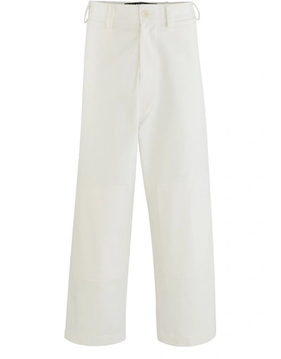 Shop Jacquemus Peintre Trousers In Off White