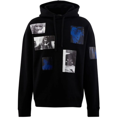 Shop Raf Simons Hooded Sweatshirt With Patches In Black
