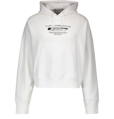 Shop Givenchy Hooded Sweatshirt In White
