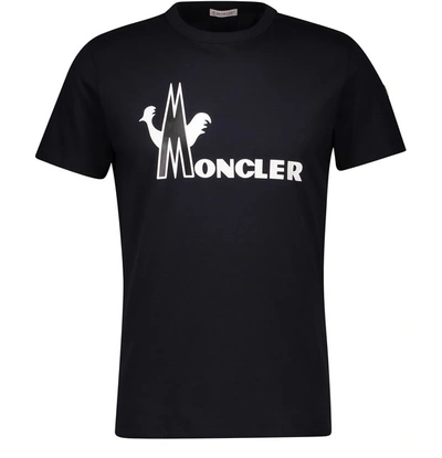 Shop Moncler Maglia Logo T-shirt In Medium Blue