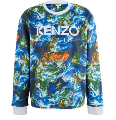 Shop Kenzo World Sweatshirt In Cobalt
