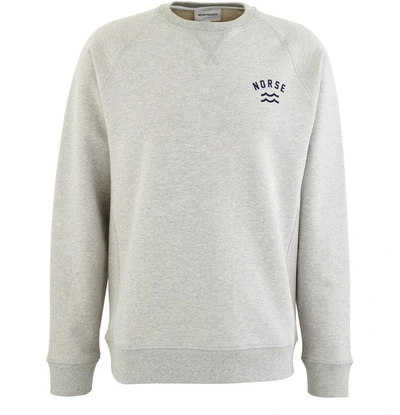 Shop Norse Projects Ketel Ivy Logo Sweatshirt In Light Grey Melange