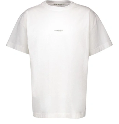 Shop Acne Studios Logo T-shirt In Optic White