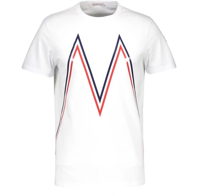 Shop Moncler Maglia M T-shirt In White