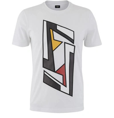 Shop Fendi Futuristic Logo Printed T-shirt In F0qa0