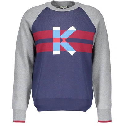 Shop Kenzo K Sweatshirt In Navy Blue