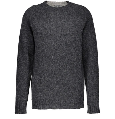 Shop Loewe Wool Round Neck Jumper In Grey