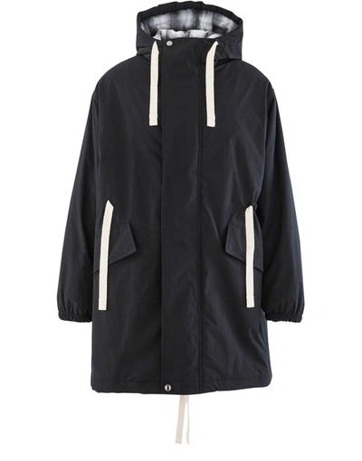 Shop Acne Studios Ozzy Quilted Coat In Black/black