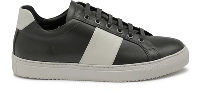 Shop National Standard Edition 4 Trainers In Kaki Leather