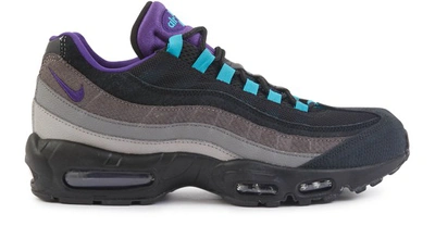 Shop Nike Air Max 95 Lv8 Trainers In Black Court Purple Teal Nebula