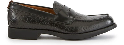 Shop Burberry Emile Leather Moccasins In Black