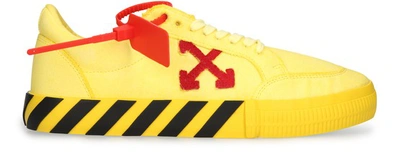 Shop Off-white Low Vulcanized Trainers In Yellow Red
