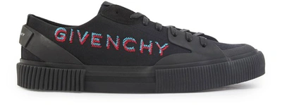 Shop Givenchy Light Cotton Trainers In Noir