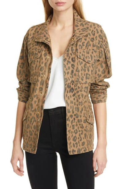 Shop Frame Spring Cheetah Service Jacket In Cheetah Cargo