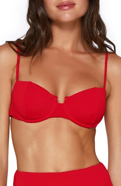 Shop Vix Swimwear Vix Milano Bikini Top In Red Pepper