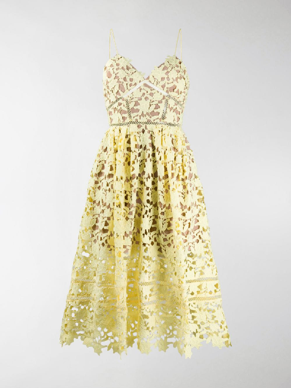 self portrait azaelea dress yellow