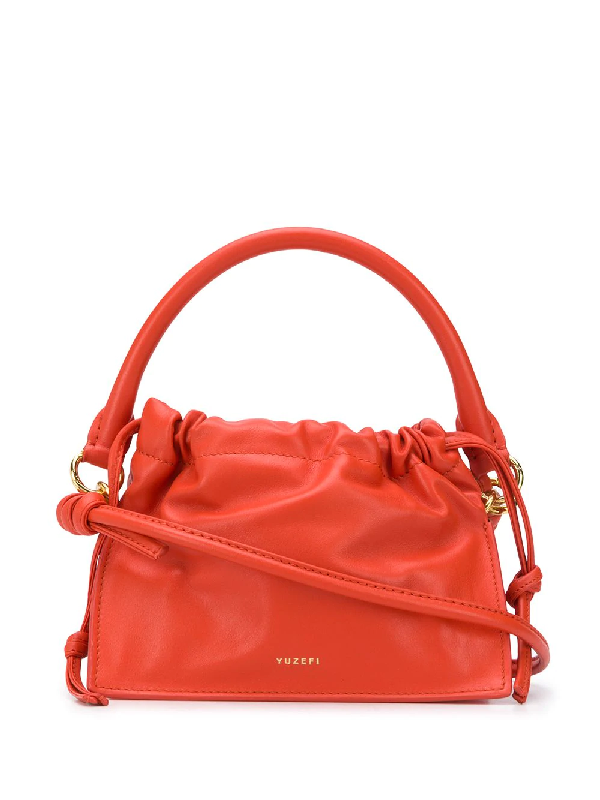 Yuzefi Mini Bom Leather Shoulder Bag In Red | ModeSens