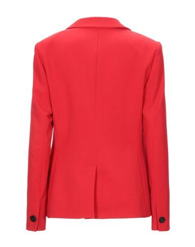 Shop Emporio Armani Woman Blazer Red Size 6 Virgin Wool, Elastane, Viscose