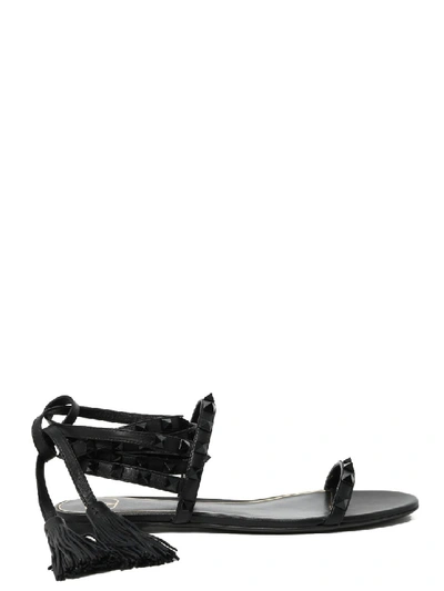 Shop Valentino Rockstud Sandal In Black