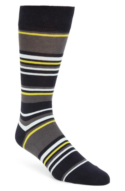 Shop Ted Baker Goole Stripe Socks In Black