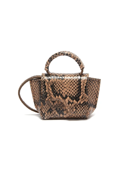 Shop Atp Atelier 'san Gimignano' Micro Snake Embossed Leather Crossbody Bag