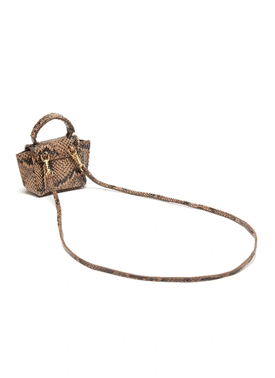 Shop Atp Atelier 'san Gimignano' Micro Snake Embossed Leather Crossbody Bag