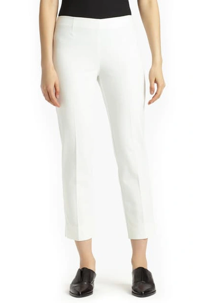 Shop Lafayette 148 Lexington Stretch Cotton Crop Pants In White