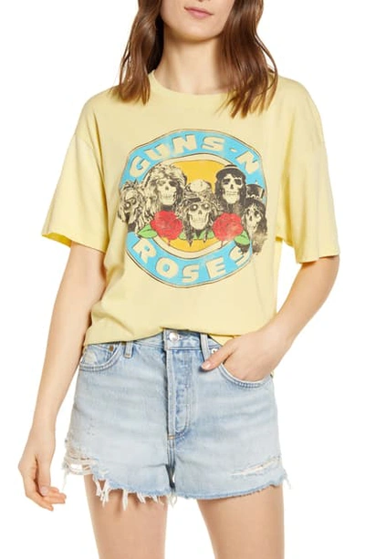 Shop Daydreamer Guns N' Roses Welcome To The Jungle Graphic Tee In Lemon
