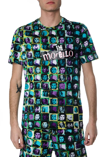 Shop Frankie Morello Cotton T Shirt With Multicolor Print