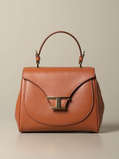 Shop Tod's Leather Bag In Brick Red