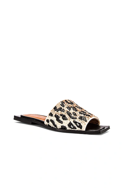 Shop Ganni Slipper Sandal In Leopard