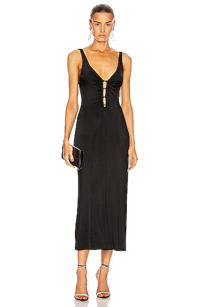 Shop Galvan Siren Dress In Black