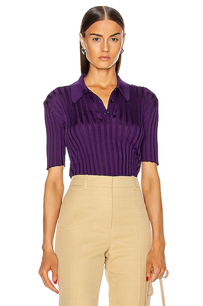 Shop Victoria Beckham Slim Fit Polo Shirt