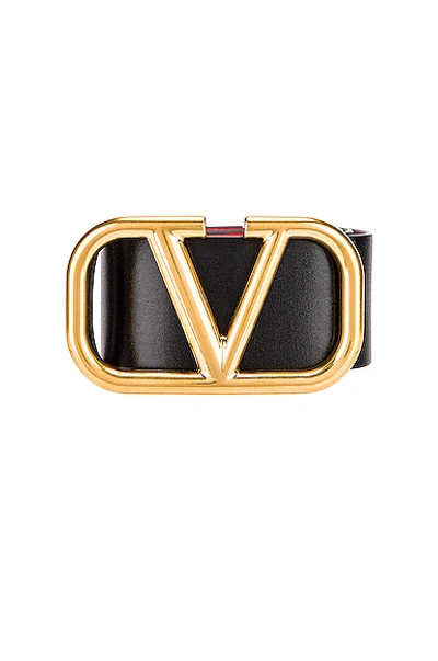 Shop Valentino Vlogo In Nero & Rouge Pur