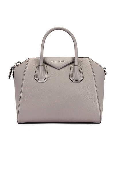 Shop Givenchy Small Antigona Bag In Pearl Grey