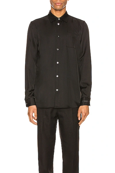 Shop Undercover Long Sleeve Shirt In Black