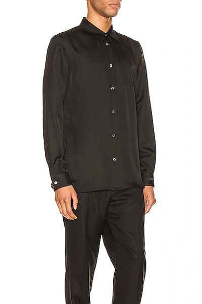 Shop Undercover Long Sleeve Shirt In Black